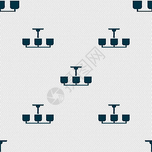 香黛埃尔光灯图标符号 无缝抽象背景 带有几何形状 矢量配件烛台天花板纽扣照明插图吊灯奢华房间叶子图片