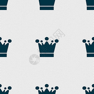 冠图标符号 无缝抽象背景 带有几何形状 矢量字体卡通片权威创造力金属王座力量国王女王电脑图片