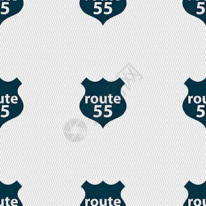 55号公路55号公路图标标志 无缝抽象背景 带有几何形状 矢量历史发动机交通盘子路线自行车横幅指示牌警告翅膀图片