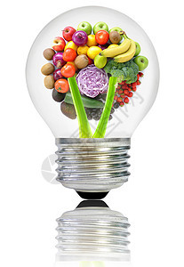 健康食品理念灯泡营养沙拉饮食烹饪美食食物炊具食谱菜单背景图片