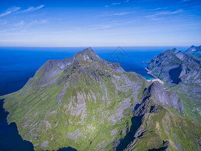 洛弗顿群岛山脉风景顶峰峡湾图片