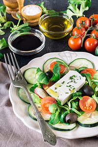新鲜沙拉营养萝卜饮食蔬菜午餐黄瓜叶子食物晚餐图片