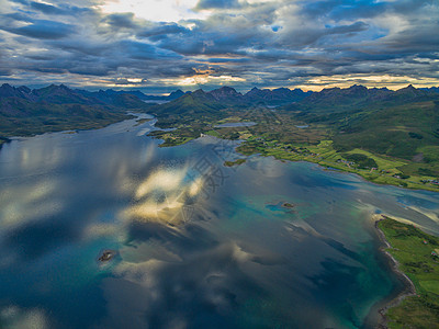 乙酯山峰天空峡湾山脉反射风景图片