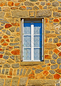 法语窗法国窗口装饰石头快门建筑学木板房子风格窗帘遗产玻璃图片