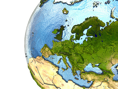 欧洲地球上的欧洲浮雕地形国家插图行星世界大洲海洋边框宽慰图片