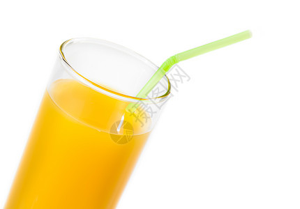 满杯橙汁 带稻草 有文字空间图片