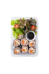 清洁食品午餐盒午餐营养美食奢华餐厅海藻豆腐送货厨师食物图片