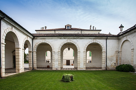 维琴察 威尼托 意大利别墅 建于 18 吨奢华入口柱子公园优雅窗户历史性历史艺术文化图片