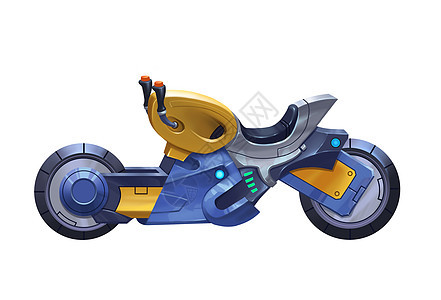 插图 神奇摩托车 - 赏金猎人最喜欢的车辆 元素创建 卡通/科幻风格图片