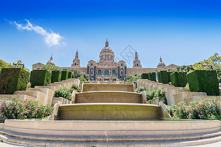 加泰罗尼亚国家博物馆建筑国家景观地标艺术旅行旅游博物馆喷泉纪念碑图片