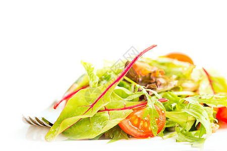 新鲜鲜沙律加西红柿饮食营养宏观红色蔬菜美食绿色食物盘子午餐图片