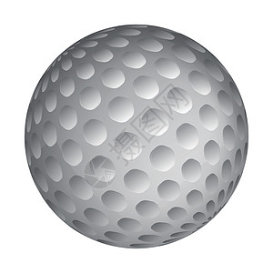 Golfball现实的矢量 单个高尔夫设备图像 以白色背景孤立的球图示闲暇圆圈游戏爱好运动圆形娱乐球座标识插图图片