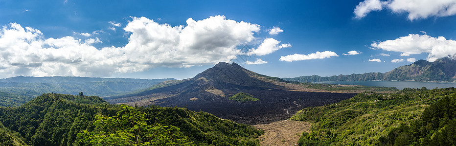 巴图尔火山和巴厘阿贡山天空爬坡国家地标历史阿邦场景全景风景公园图片