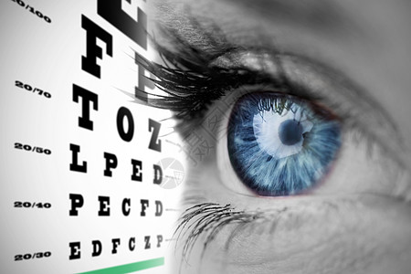 灰脸上的蓝色眼睛的复合图像眼球数字图表睫毛计算机配镜师灰色女性绘图鸢尾花图片
