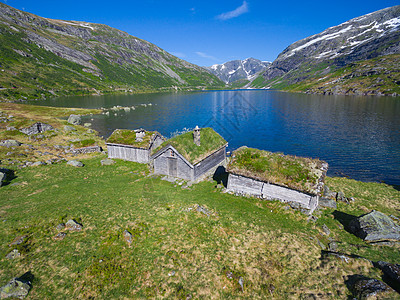 传统挪威人小屋图片