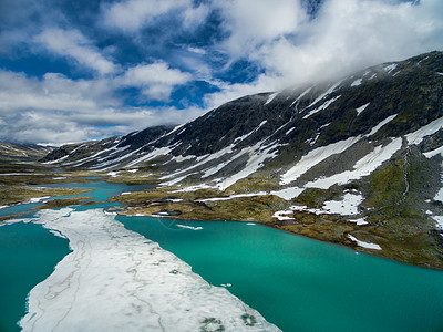 挪威高山湖泊岛屿旅行山脉风景冰山图片