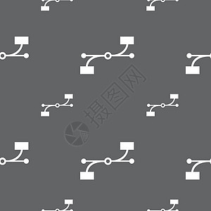贝塞尔曲线图标符号 灰色背景上的无缝模式 矢量节点数学光标乐器空白插画家作品控制设计师网络背景图片