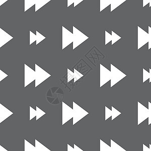 多媒体符号图标 玩家导航符号 灰色背景上的无缝模式 矢量视频邮票技术海豹令牌按钮网络电影插图创造力图片