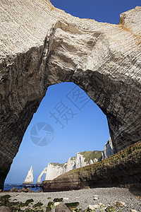 Chalk 悬崖的垂直视图图片
