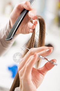 剪头发职业美发专业理发女性护理人类长发工作剪刀图片