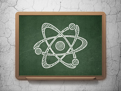 科学概念 黑板背景的分子绿色学习白色实验室技术测量粉笔灰色实验力量图片