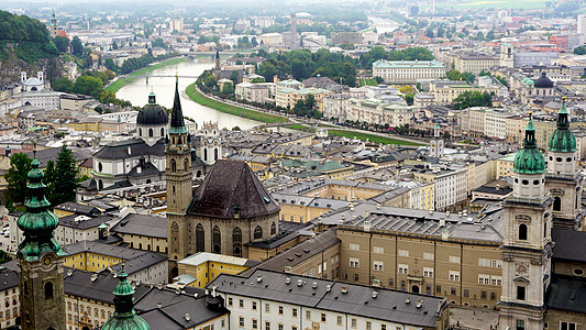 萨尔茨堡老城市的观点图片