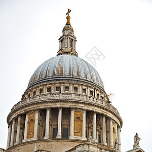 英国古老建筑和风平土的隆登圣保罗大教堂地标信仰王国纪念碑圆顶建筑学历史性大教堂旅游天空图片