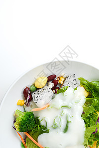 沙拉盘中的沙拉食物蔬菜养分玉米生食小吃美食用餐抗氧化生活方式图片
