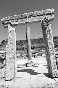 在Asia火鸡 柱子和罗马人中建造的旧建筑石头历史剧院博物馆大理石旅行遗产古董考古学废墟图片