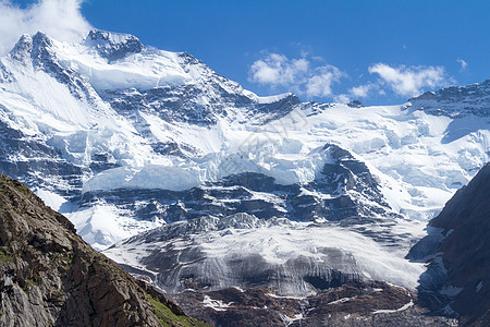 喜马拉雅山的冰雪和岩石图片