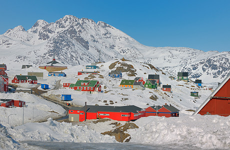 格陵兰丰富多彩的房屋房子旅游冒险孩子住宿小屋旅行假期气氛建筑学图片