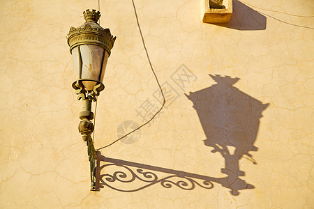 Morocco 影子装饰中的街灯高清图片