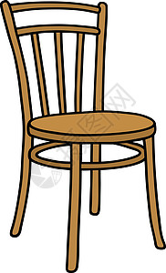 经典木制椅子褐色金属办公室桌子凳子座位学校塑料家具扶手椅图片