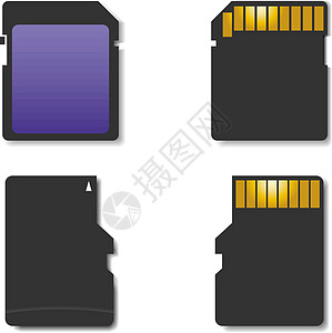 设置内存卡 矢量说明设备存储卡标签电话按钮数据磁盘芯片贮存安全图片