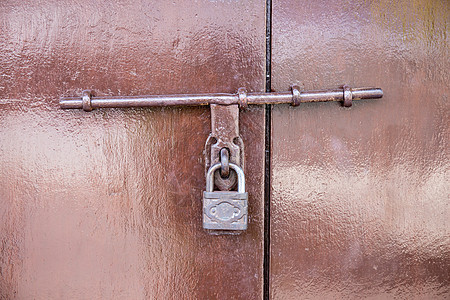 有锁的金属门安全墙纸监狱建筑隐私秘密房子栅栏入口古董图片