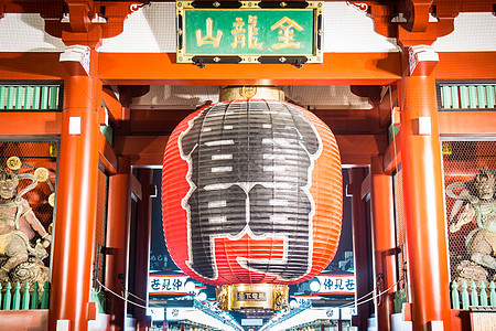 东京  日本浅草浅草寺旅行文化入口神社蓝色地标佛教徒宝塔观光天空图片