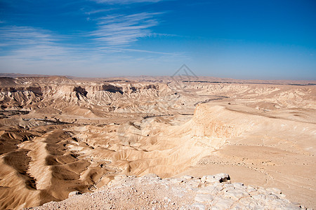 前往以色列内盖夫沙漠旅行蓝色旅游山脉远足石头沙漠游客天空图片
