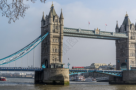 英国伦敦的标志性桥背景图片