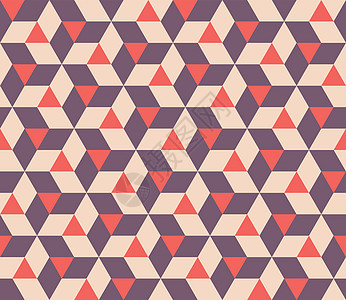 矢量无接缝抽象几何三角形罗姆布滚动形状模式图片