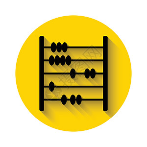 长阴影的算盘平平面图标图片