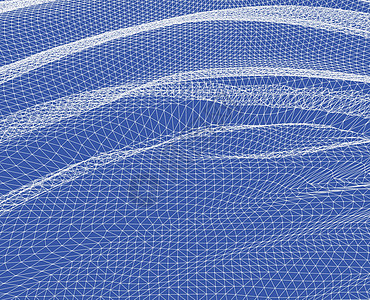 水面水面 瓦维网格矢量背景网络细胞波浪状技术科学海洋运动节点插图海浪图片