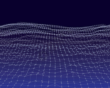 水面水面 瓦维网格矢量背景海浪网络技术波浪状运动格子节点波纹海洋细胞图片