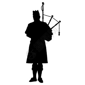苏格兰笛手风笛手汉兰达高清图片