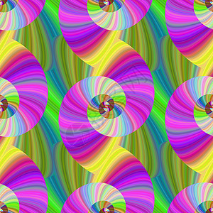 无缝以亮颜色显示的多彩螺旋折形插画