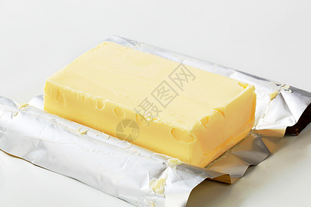 新鲜黄油块黄油食物锡纸奶制品图片