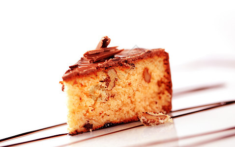 巧克力玻璃蛋糕蛋糕坚果食物巧克力核桃甜点图片