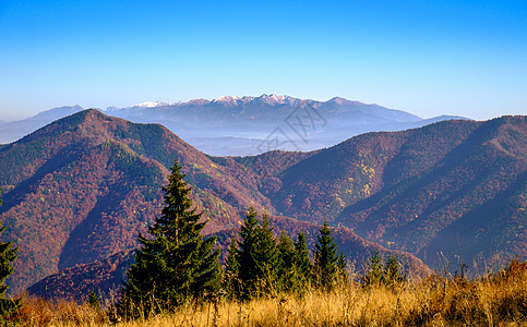 斯洛伐克秋季山脉风景景观图 斯洛伐克图片