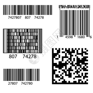 产品条码 2d 广场标签收藏二维码正方形身份商业数据价格扫描黑色零售图片