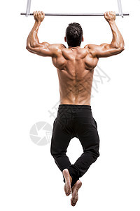 肌肉升高运动健身房白色举重男性海拔酒吧权重成人重量图片