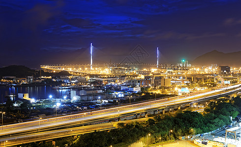 香港西九龙走廊大桥风景运输建筑学驾驶城市立交桥市中心速度建筑摩天大楼图片